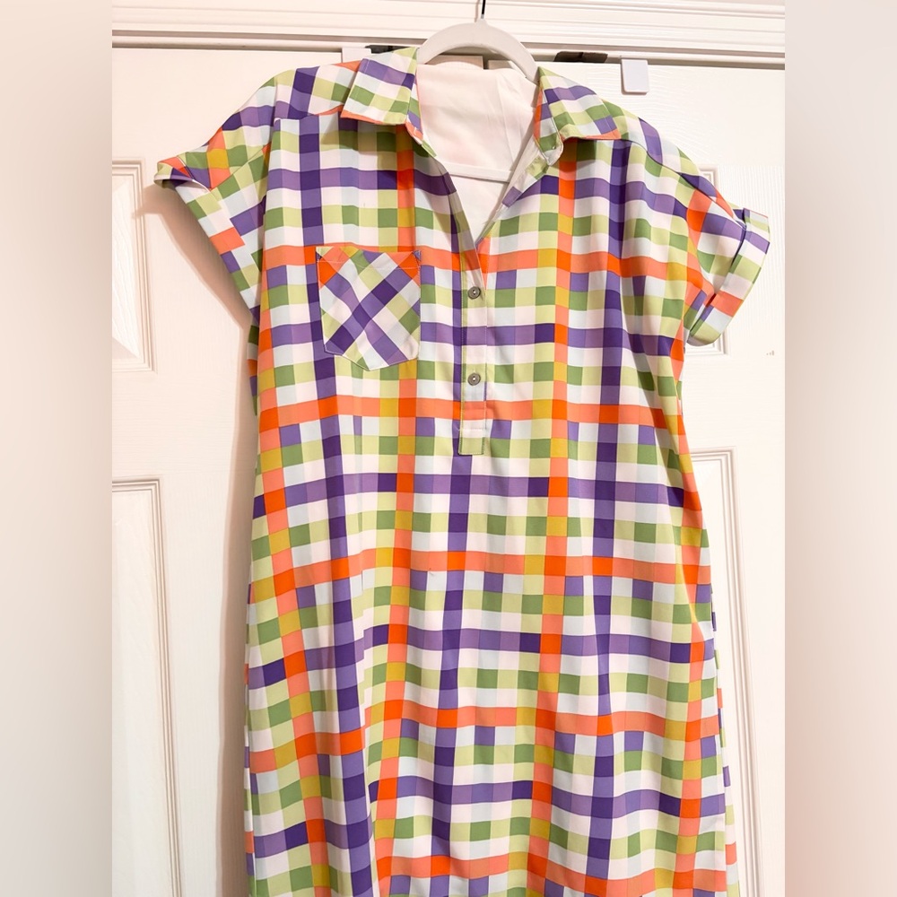 Entro Multicolor Plaid Blouse